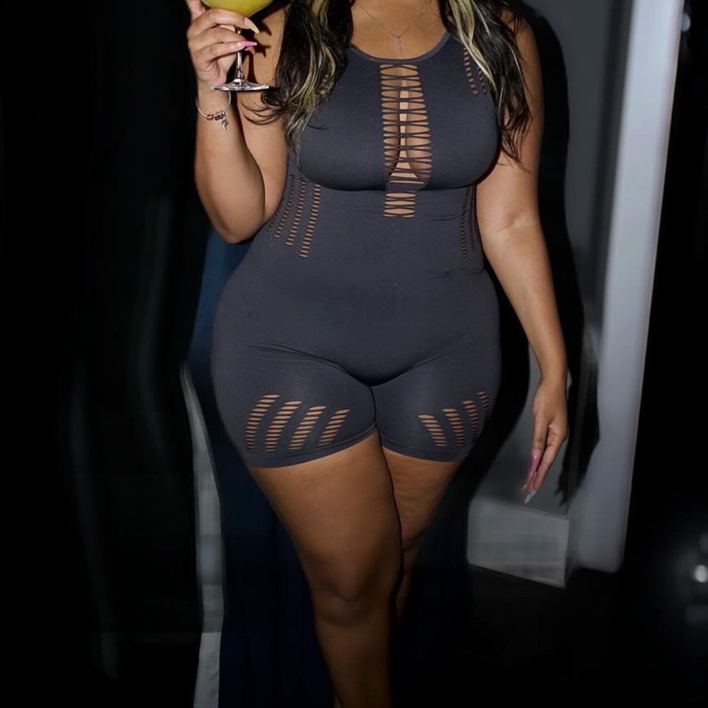 Gray one piece